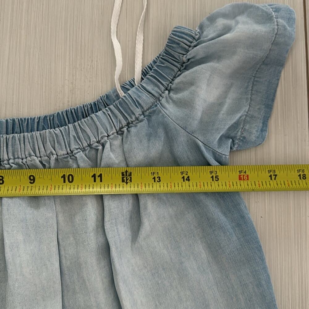 Cloth & Stone Pre loved Chambray super soft off shoulder Midi Dress. - Picture 4 of 5
